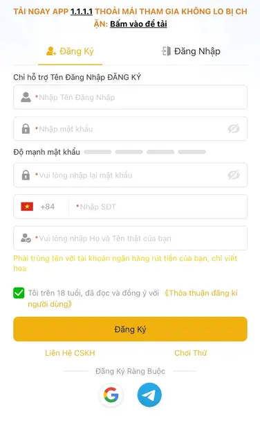 Đăng ký tài khoản tại 188V